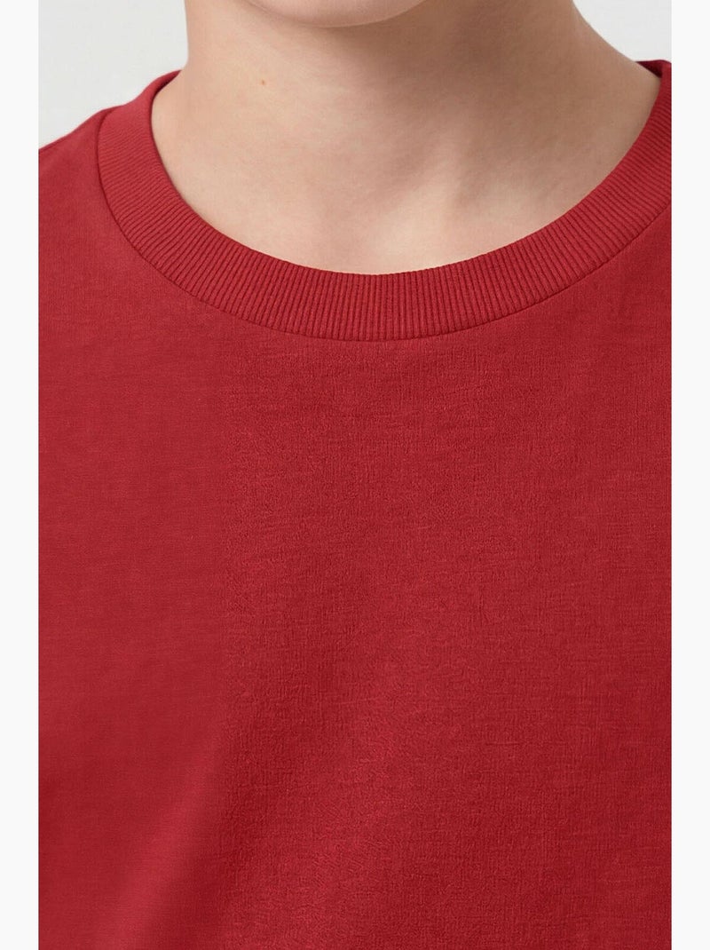 T-shirt en coton et élasthanne tommy Rouge - Kiabi