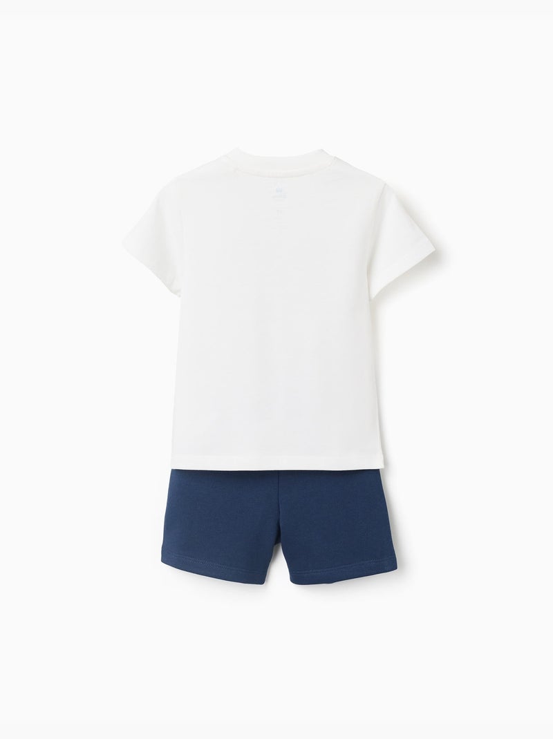 T-shirt en coton et short avec imprimé Mickey Bleu foncé - Kiabi