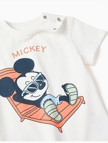 T-shirt en coton et short avec imprimé Mickey