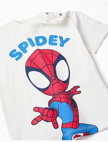 T-shirt en coton et short avec imprimé Spidey