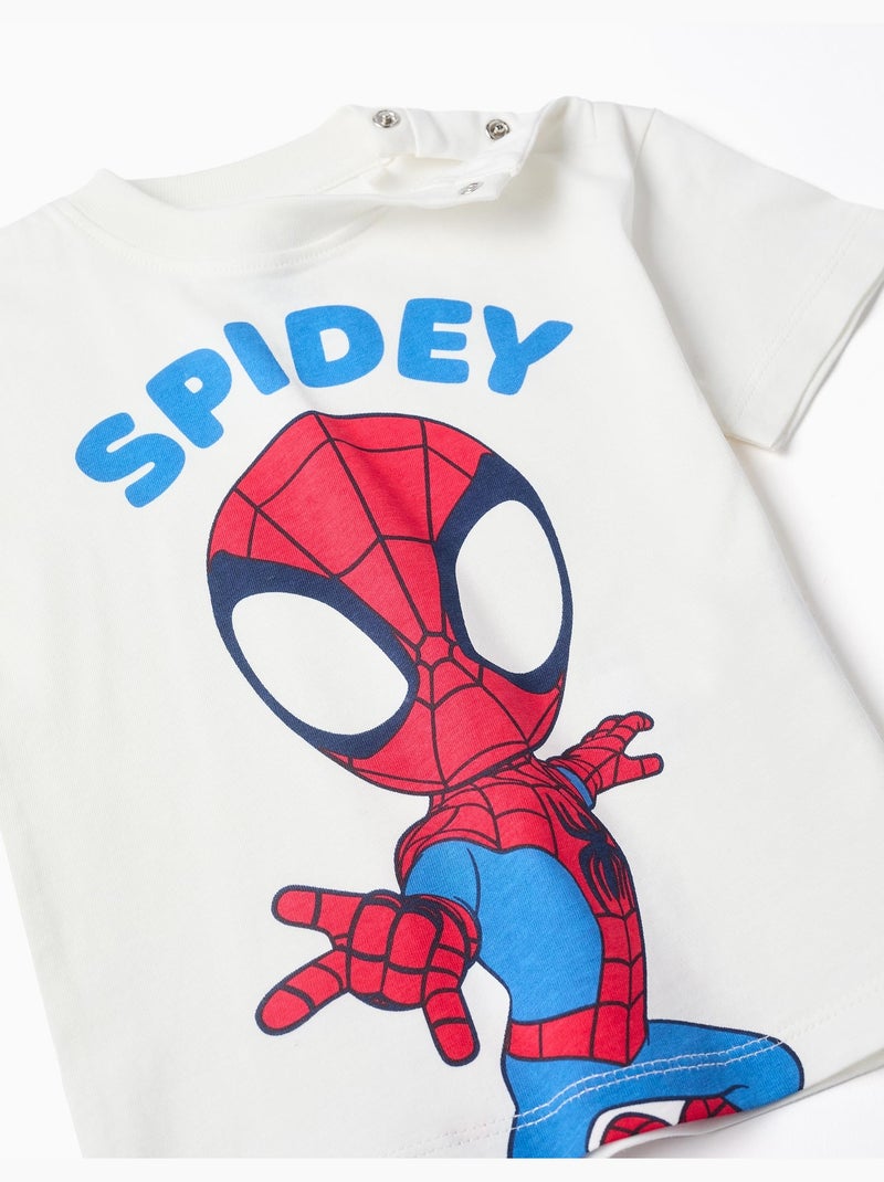 T-shirt en coton et short avec imprimé Spidey Bleu Bleu - Kiabi