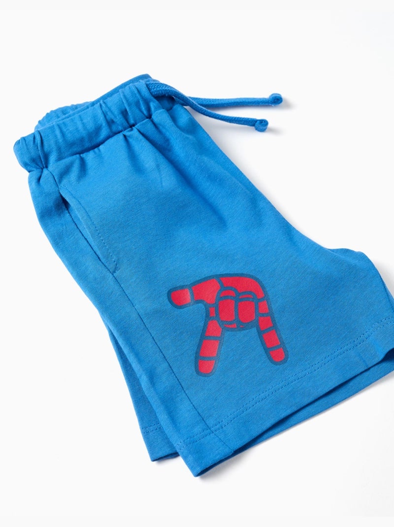 T-shirt en coton et short avec imprimé Spidey Bleu Bleu - Kiabi