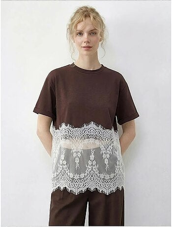 T-shirt en coton femme lucci