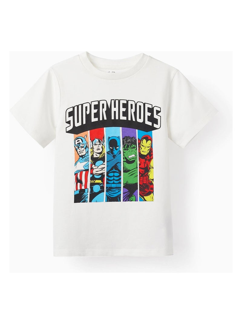 T-shirt en Coton Garçon 'Avengers' manches courtes  MARVEL AVENGERS Blanc - Kiabi