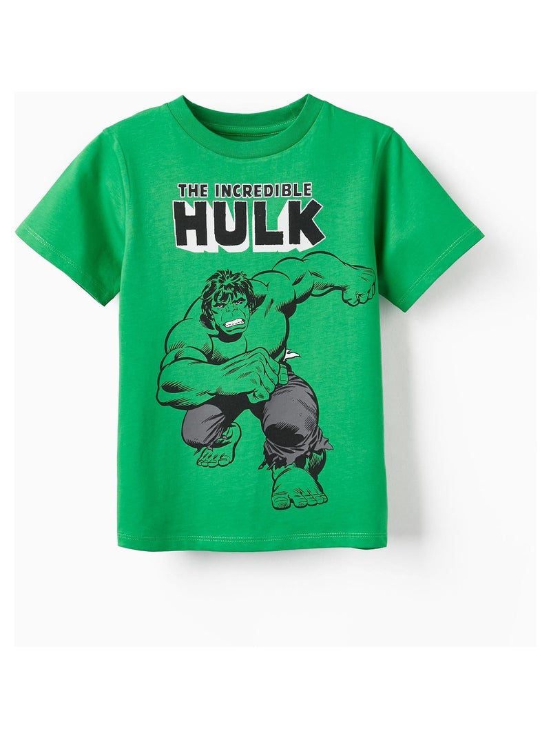 T-shirt en Coton Garçon 'Hulk' manches courtes  MARVEL AVENGERS Vert - Kiabi