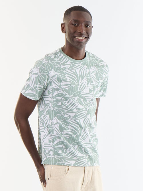 T-shirt en coton homme à col rond avec motif imprimé - Kiabi T-shirt en coton homme à col rond avec motif imprimé - Kiabi