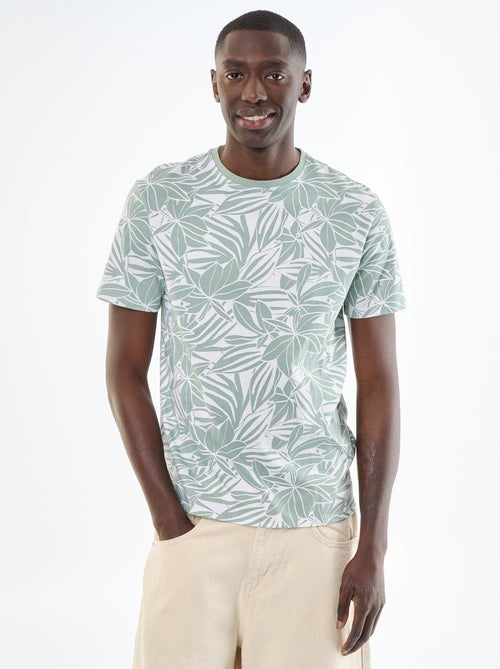 T-shirt en coton homme à col rond avec motif imprimé - Kiabi T-shirt en coton homme à col rond avec motif imprimé - Kiabi