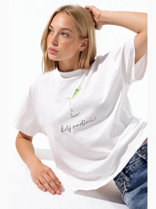 T-shirt en coton imprimé à col ras du cou et coupe classique hiccup - Kiabi T-shirt en coton imprimé à col ras du cou et coupe classique hiccup - Kiabi