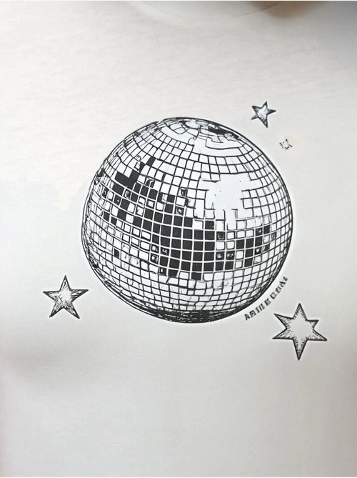 T-shirt en coton imprimé à col ras du cou et coupe classique hiccup - Kiabi