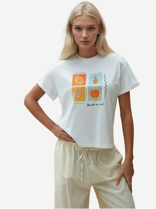 T-shirt en coton imprimé à col ras du cou et coupe classique hiccup - Kiabi T-shirt en coton imprimé à col ras du cou et coupe classique hiccup - Kiabi