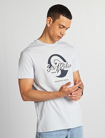 T-shirt en coton imprimé à col rond