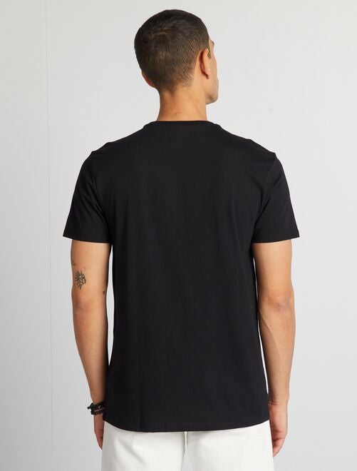 T-shirt en coton imprimé à col rond - Kiabi
