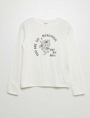 T-shirt en coton imprimé