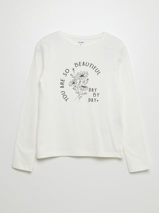 T-shirt en coton imprimé