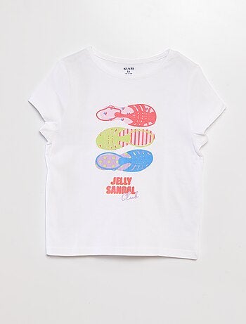 T-shirt en coton imprimé