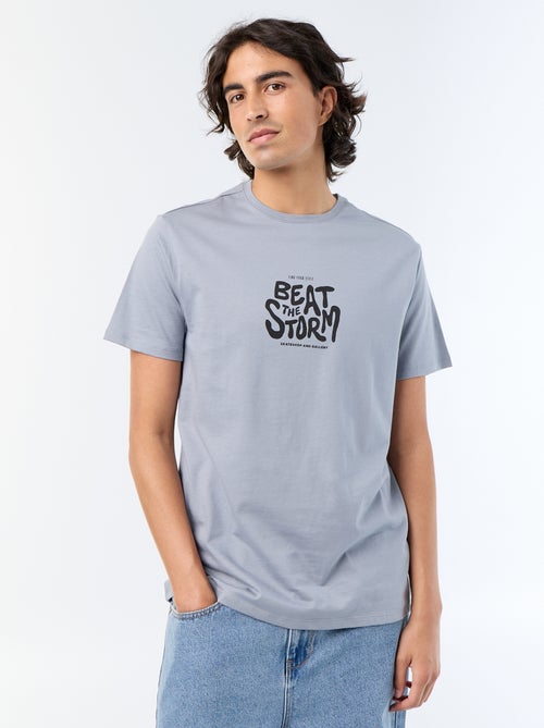 T-shirt en coton imprimé pour homme à col rond - Kiabi T-shirt en coton imprimé pour homme à col rond - Kiabi