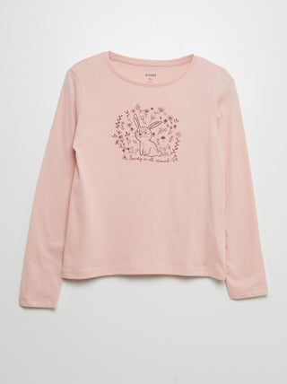 T-shirt en coton imprimé