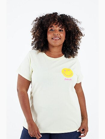 T-shirt en coton imprimé smile