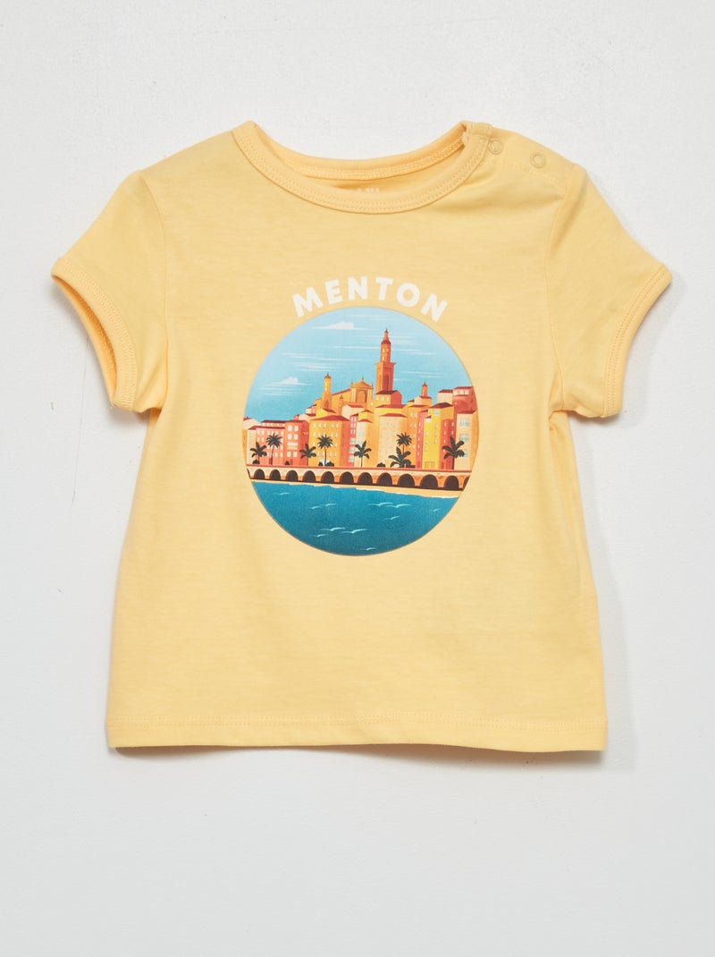 T-shirt en coton Jaune - Kiabi