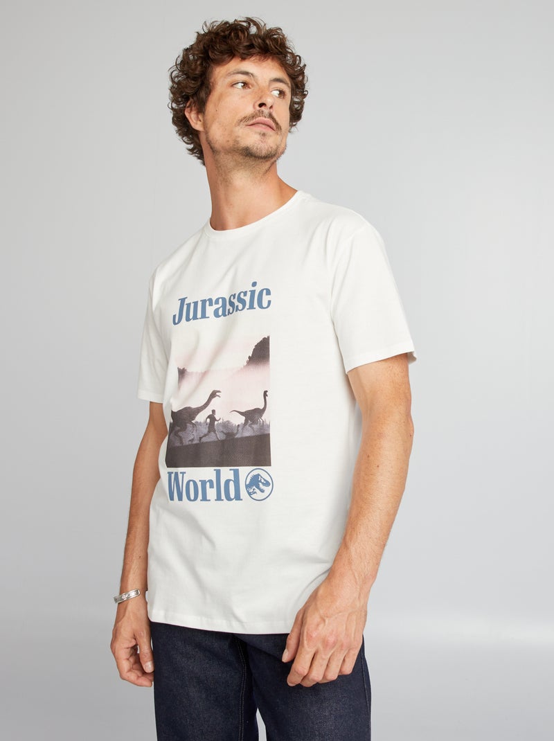 T-shirt en coton 'Jurassic World' Blanc - Kiabi