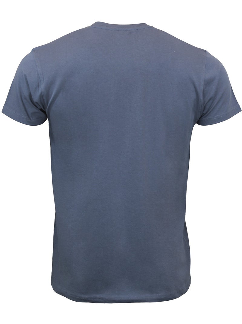 T-SHIRT EN COTON MANCHES COURTES CRODAN HOMME - PEAK MOUNTAIN Bleu gris - Kiabi