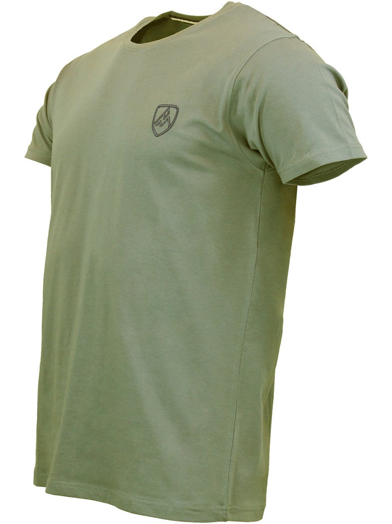 T-SHIRT EN COTON MANCHES COURTES CRODAN HOMME - PEAK MOUNTAIN Kaki - Kiabi