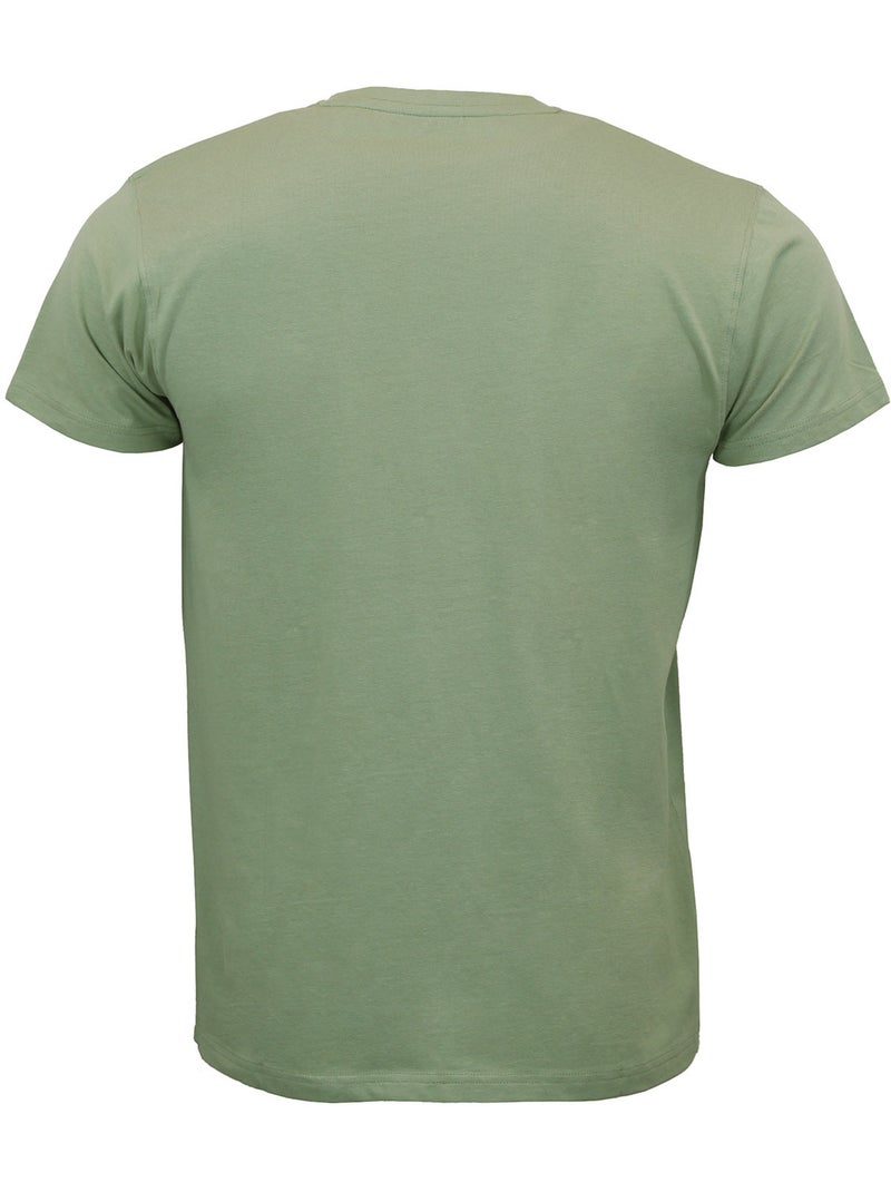 T-SHIRT EN COTON MANCHES COURTES CRODAN HOMME - PEAK MOUNTAIN Kaki - Kiabi
