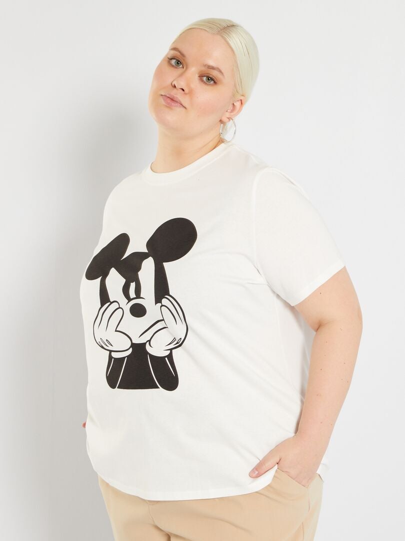 T-shirt en coton 'Mickey' Blanc - Kiabi
