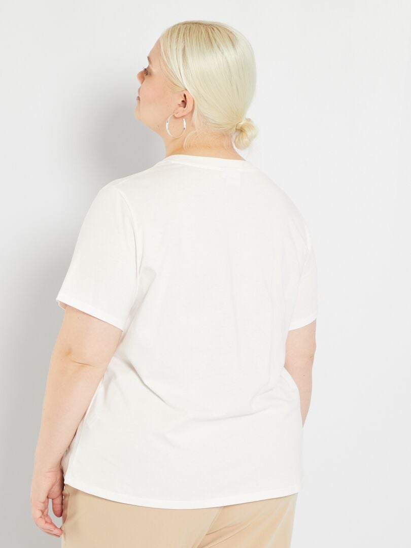 T-shirt en coton 'Mickey' Blanc - Kiabi