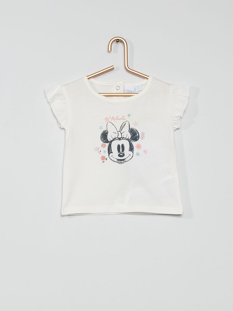 T-shirt en coton 'Minnie' écru - Kiabi