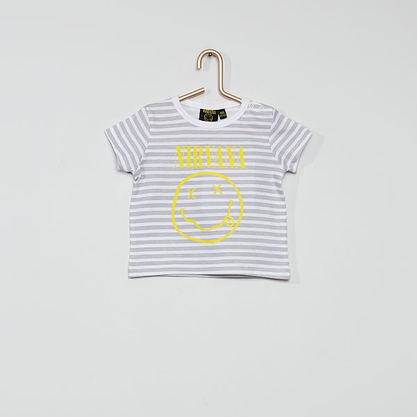 T Shirt En Coton Nirvana Bebe Garcon Gris Chine Kiabi 4 00