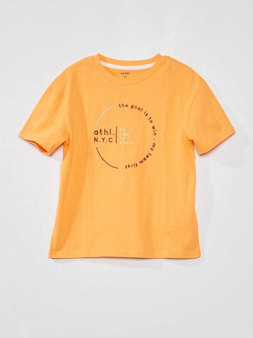 T-shirt en coton Orange - Kiabi