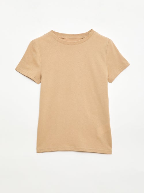 T-shirt en coton piqué à manches courtes - Kiabi