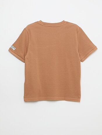 T-shirt en coton piqué à manches courtes