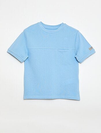 T-shirt en coton piqué à manches courtes