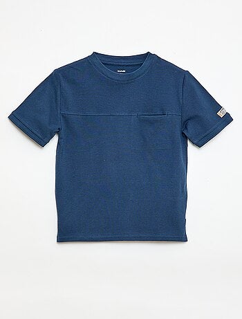 T-shirt en coton piqué à manches courtes