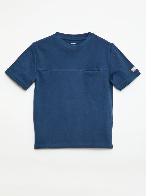 T-shirt en coton piqué à manches courtes - Kiabi
