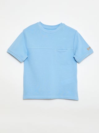 T-shirt en coton piqué à manches courtes