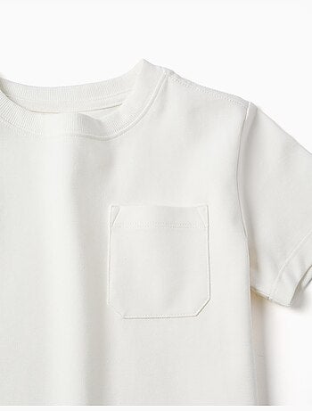 T-shirt en coton piqué avec poche
