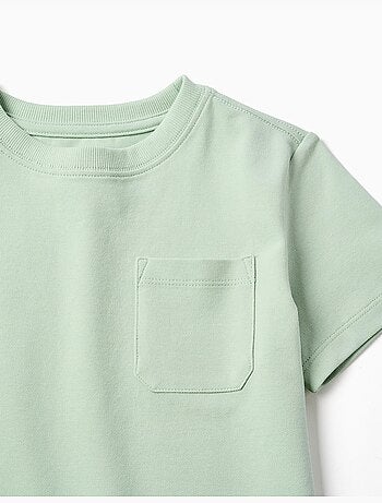 T-shirt en coton piqué avec poche