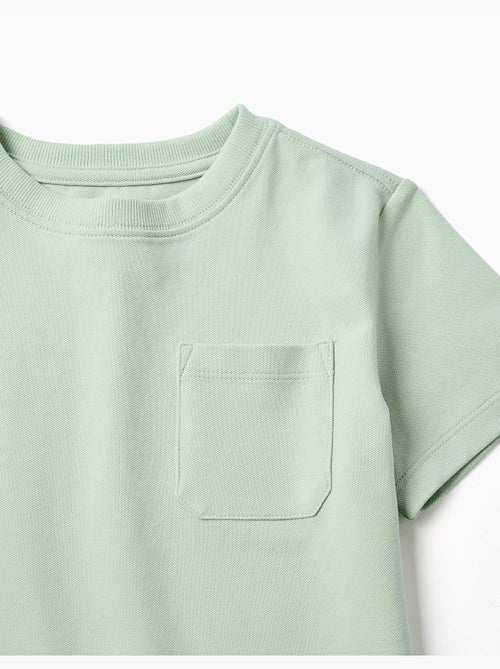 T-shirt en coton piqué avec poche - Kiabi T-shirt en coton piqué avec poche - Kiabi