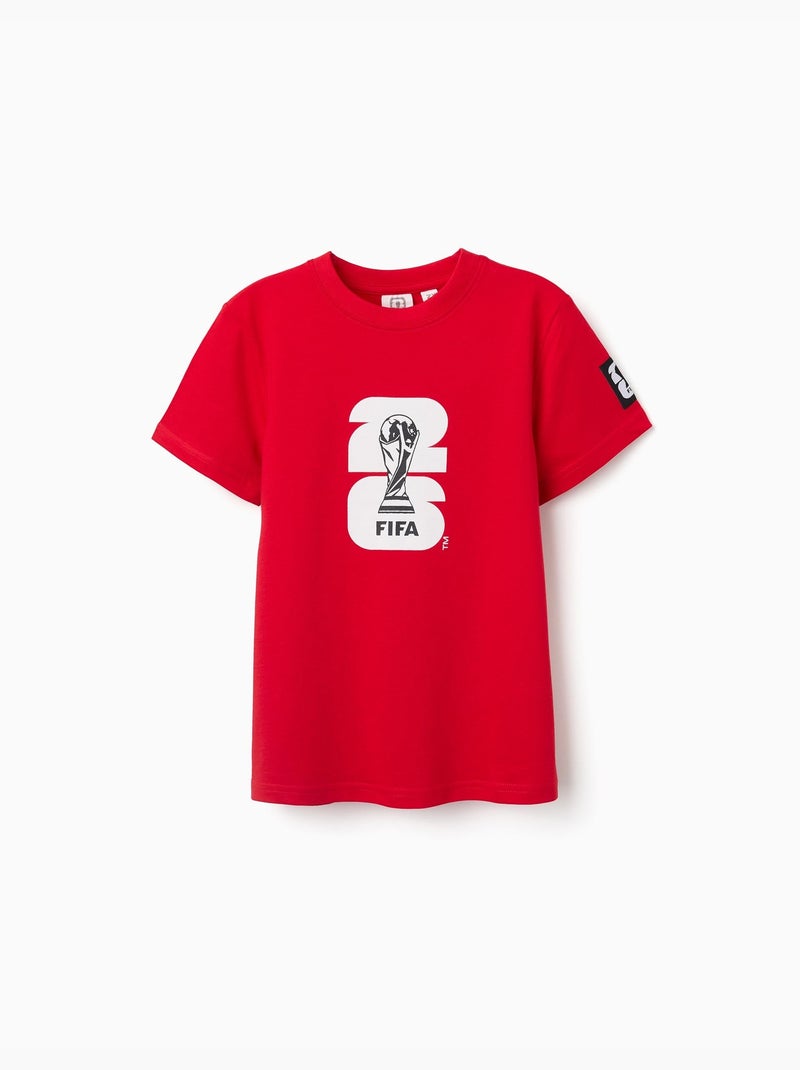 T-shirt en coton Portugal FIFA Coupe du Monde 2026 Rouge - Kiabi