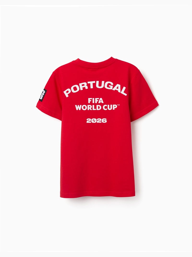 T-shirt en coton Portugal FIFA Coupe du Monde 2026 Rouge - Kiabi