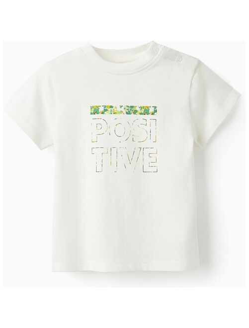 T-shirt en coton pour bébé garçon 'Positive' manches courtes CÉRÉMONIE - Kiabi
