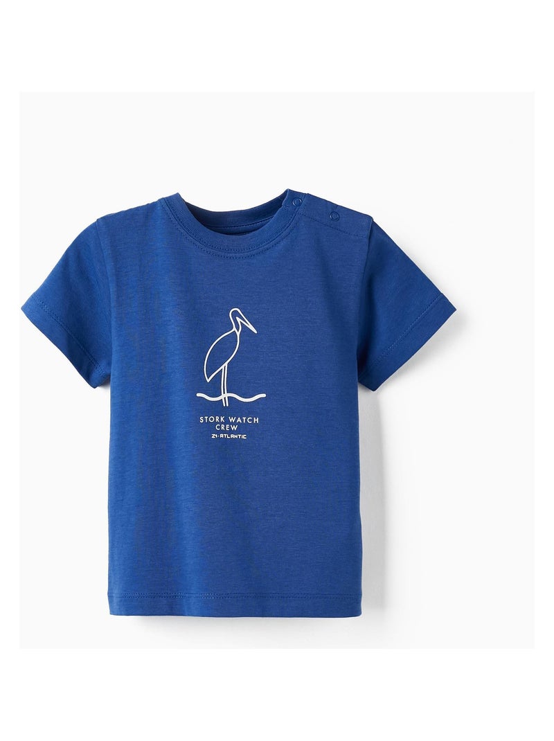 T-shirt en coton pour bébé garçon 'Stork Watch Crew' manches courtes  ATLANTIC COMPANY Bleu foncé - Kiabi
