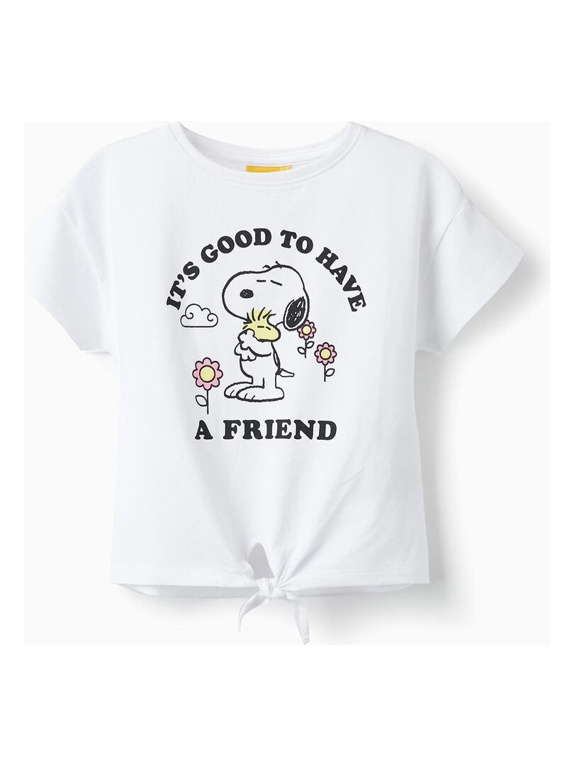 T-shirt en coton pour fille 'Snoopy' manches courtes SNOOPY Blanc - Kiabi