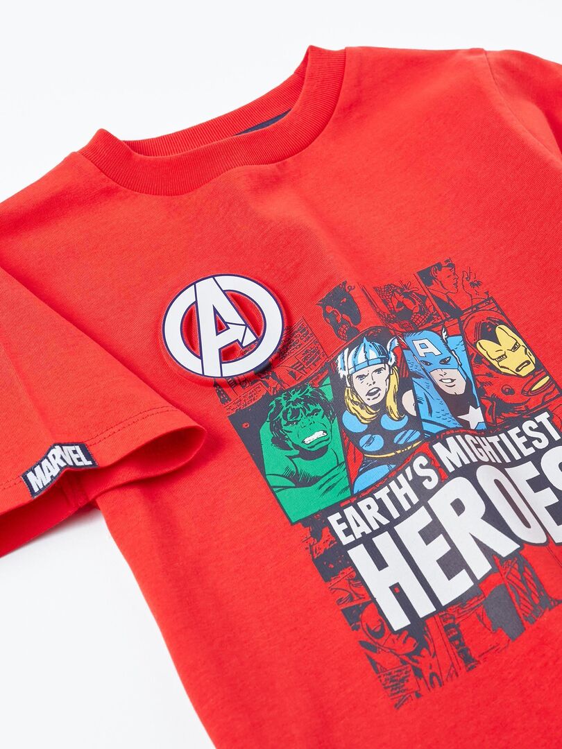 T-shirt En Coton Pour Garçon 'Avengers - Marvel' Manches Courtes MARVEL Avengers Rouge Clair Cnf22 1 Frb3