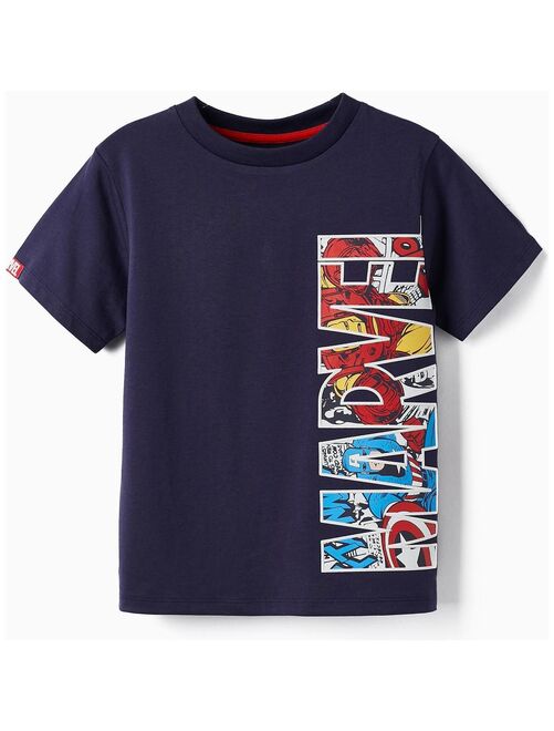 T-shirt en coton pour garçon 'Captain America & Iron Man' manches courtes - Kiabi