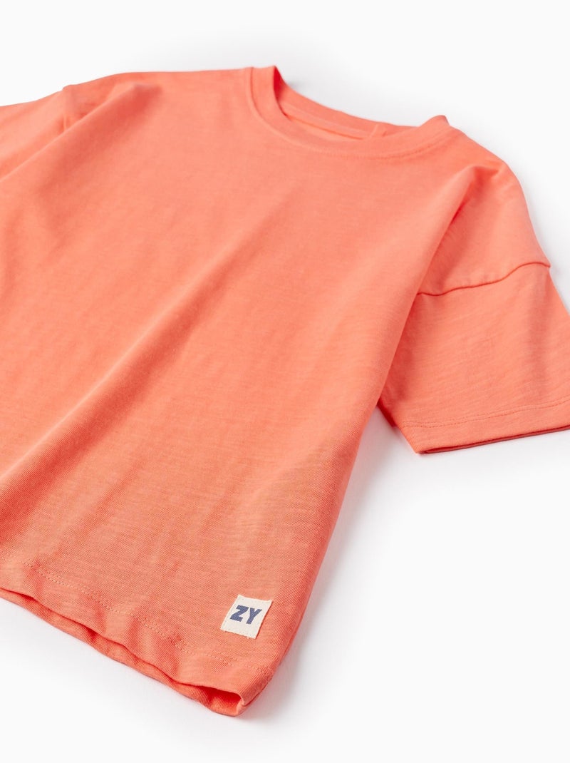 T-shirt en Coton pour Garçon manches courtes Rose - Kiabi