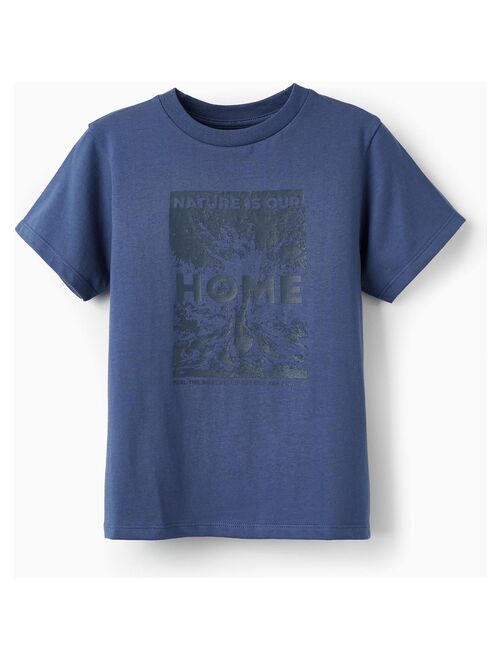 T-shirt en coton pour garçon 'Nature is our Home' manches courtes  NATURE TAKEOVER - Kiabi